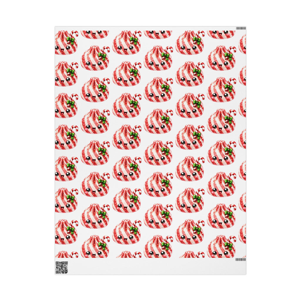Christmas Candy Swirl Wrapping Paper Roll — Cute Holiday Peppermint Pudding Pattern