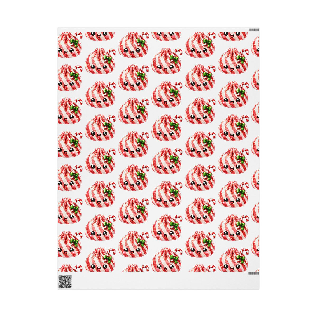 Christmas Candy Swirl Wrapping Paper Roll — Cute Holiday Peppermint Pudding Pattern