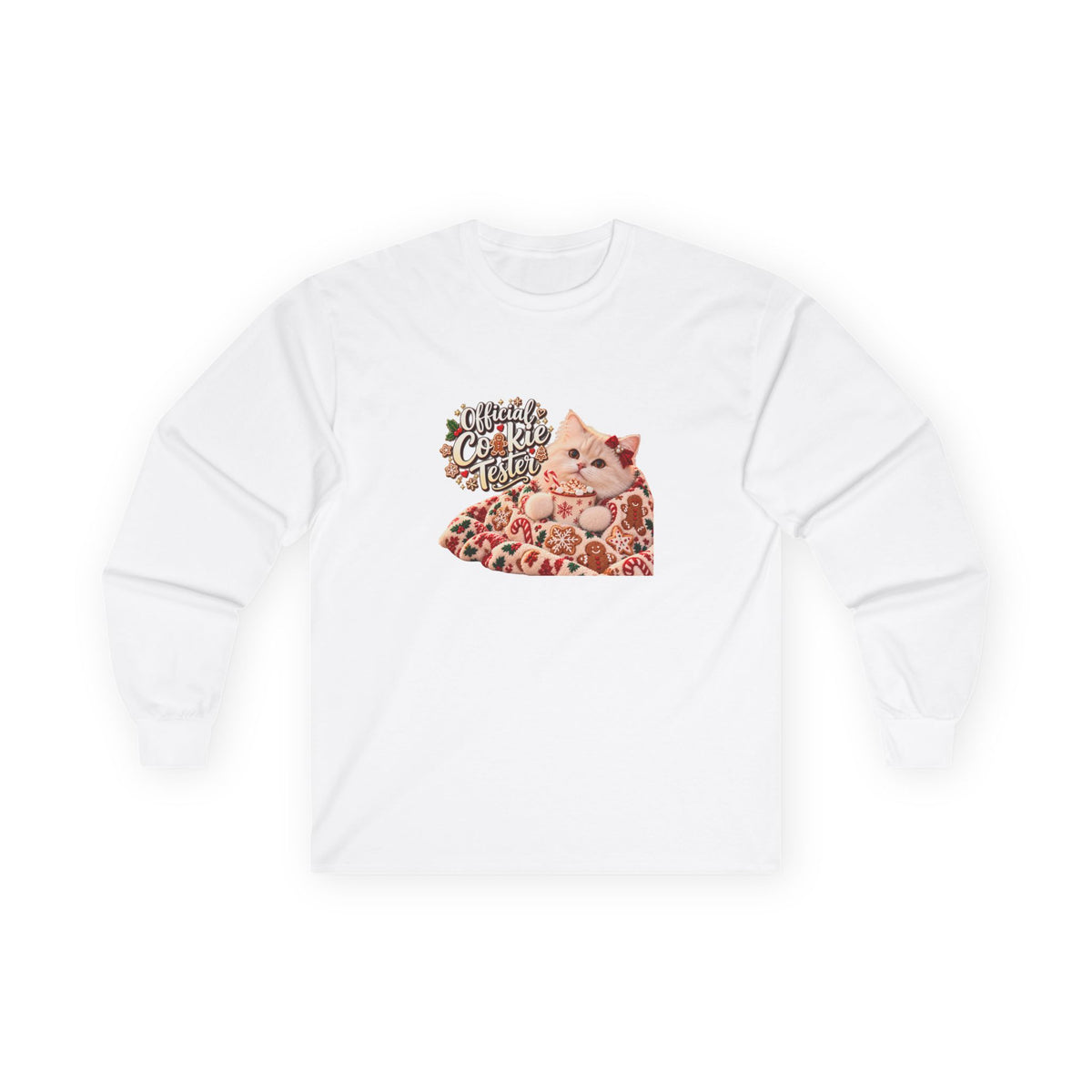 Official Cookie Tester Cat Kitten Christmas Sweater