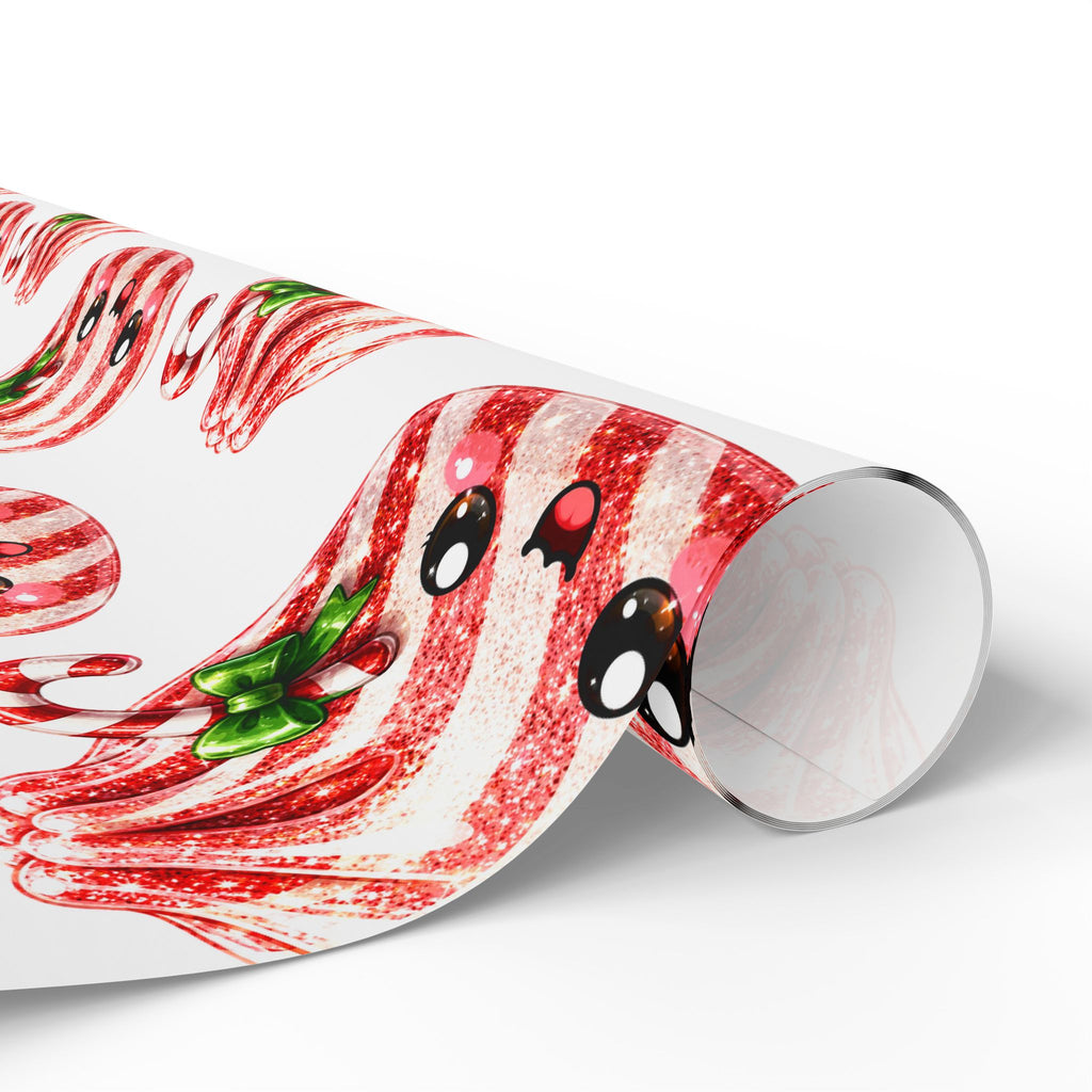 Christmas Candy Swirl Wrapping Paper Roll — Cute Holiday Peppermint Pudding Pattern