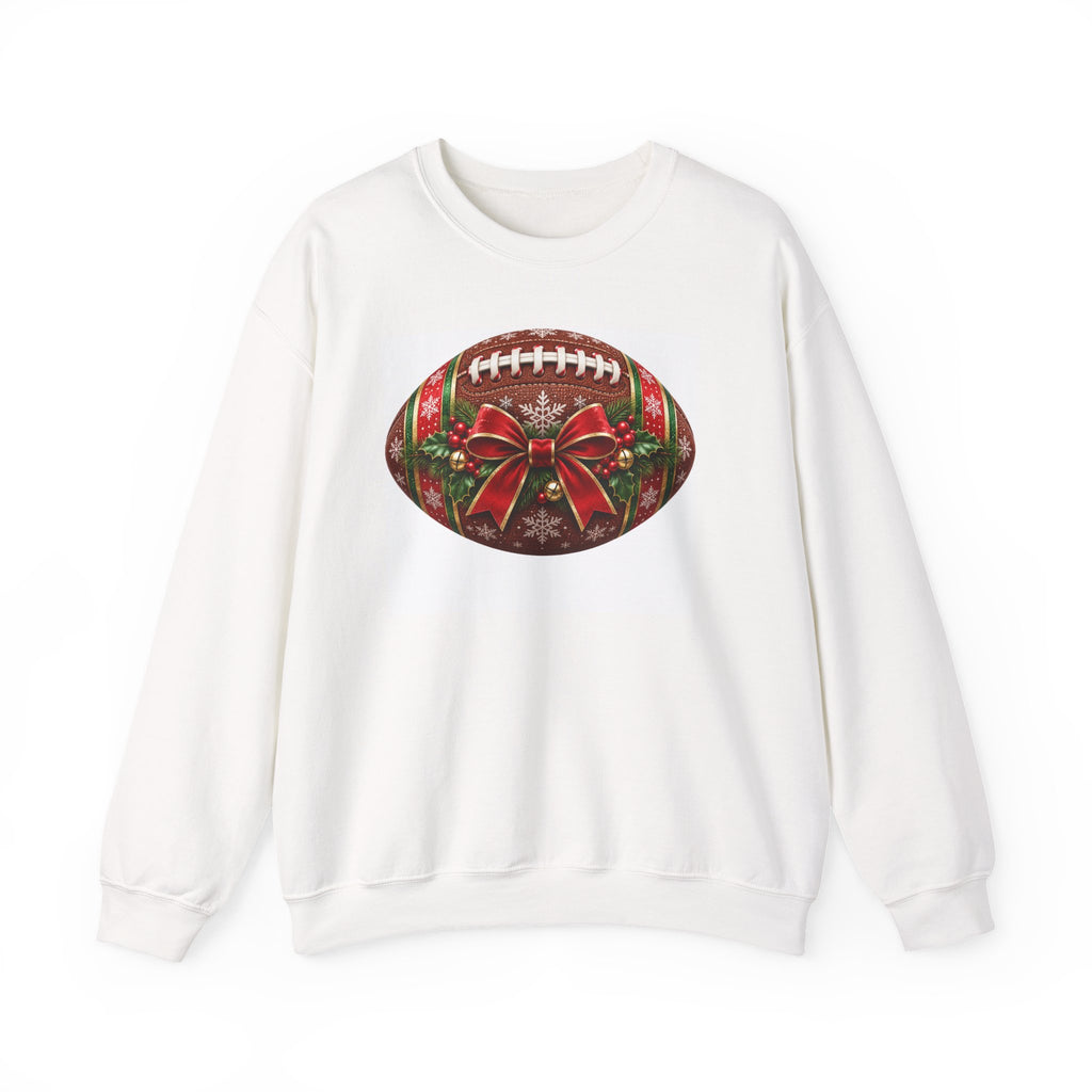 Christmas Football Crewneck Sweatshirt – Festive Holiday Football Design