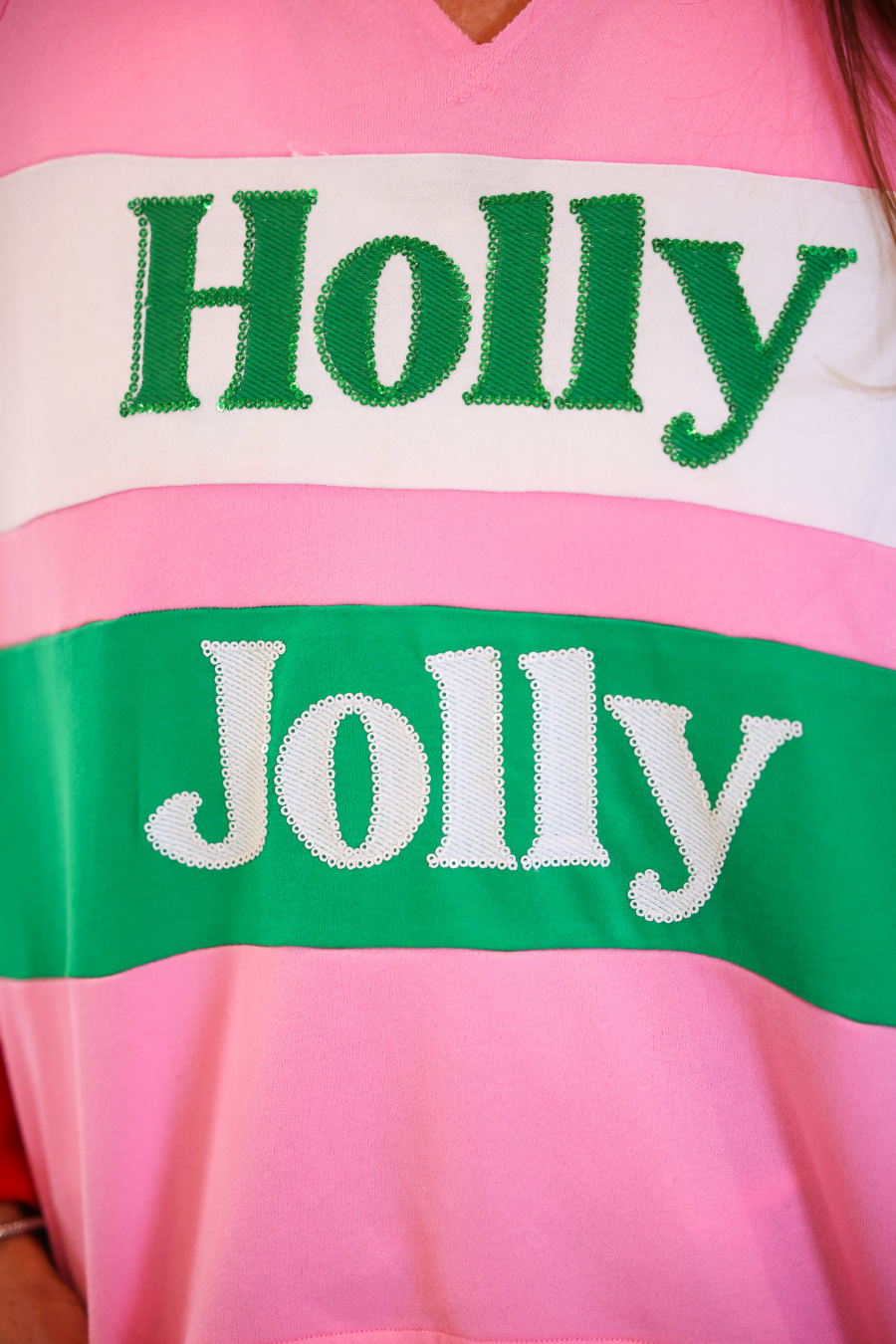 Holly Jolly Color Block Pullover