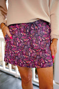 PREORDER- Berry Paisley Skort
