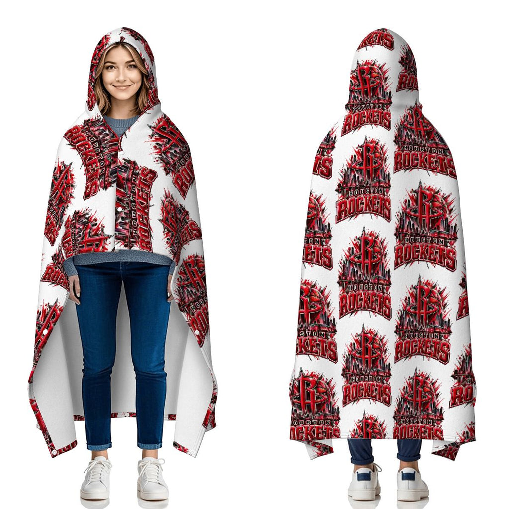 Flannel Wearable Houston ROCKETS PATTERN Blanket