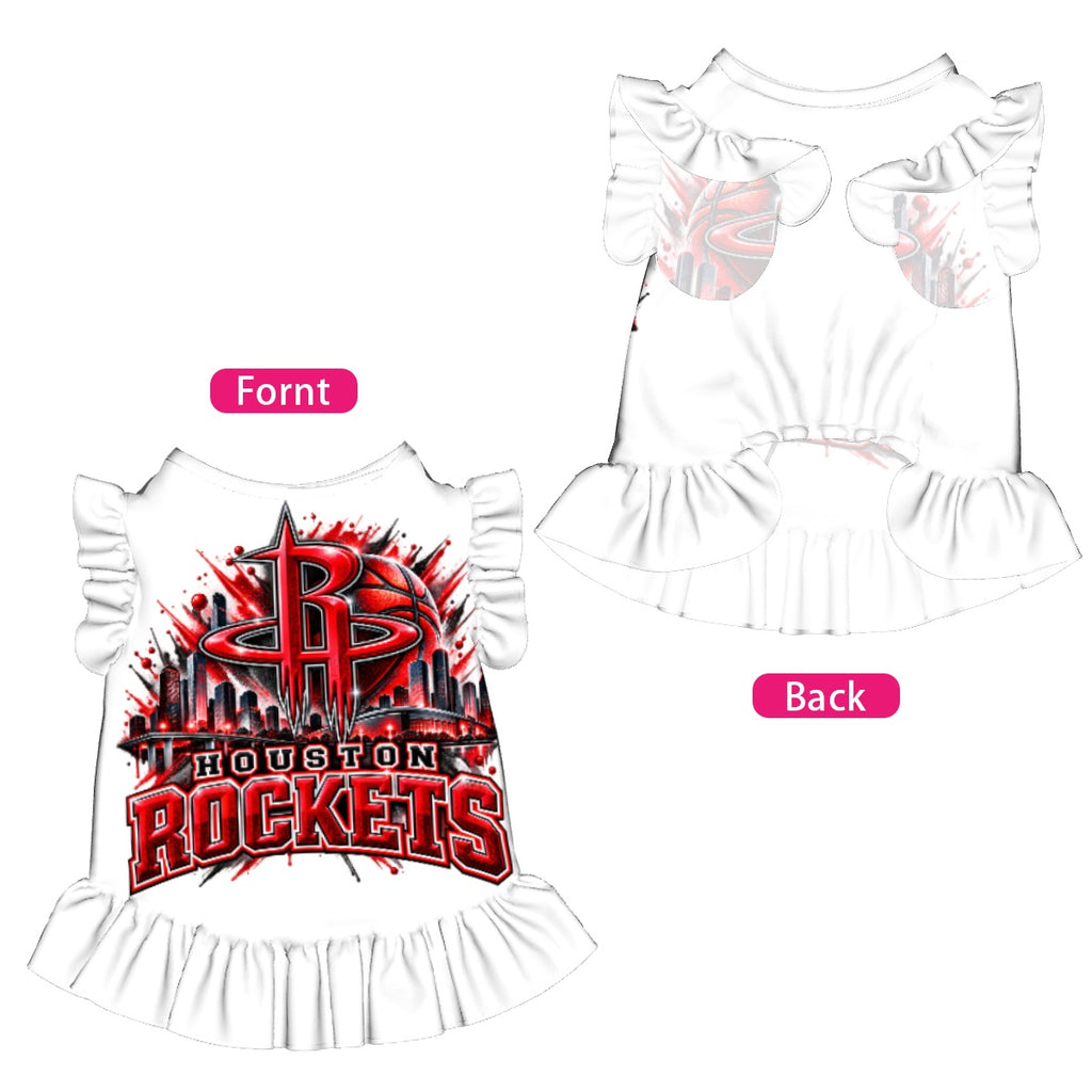 Ruffle Hem Dog Rockets Dress