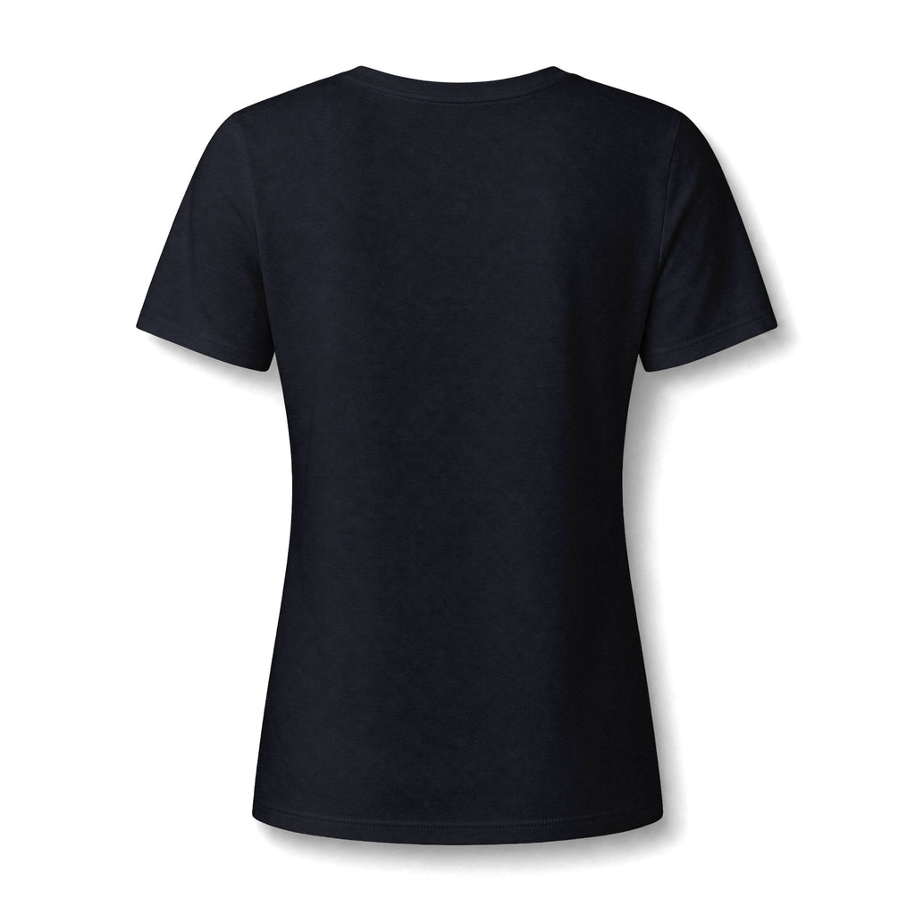 Women's V-Neck Tee — 'Guts, Grit & Lipstick' Dolly Portrait Graphic
