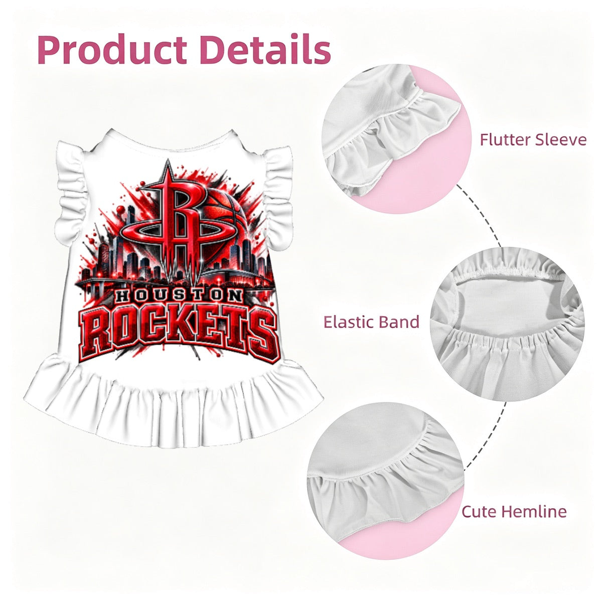 Ruffle Hem Dog Rockets Dress
