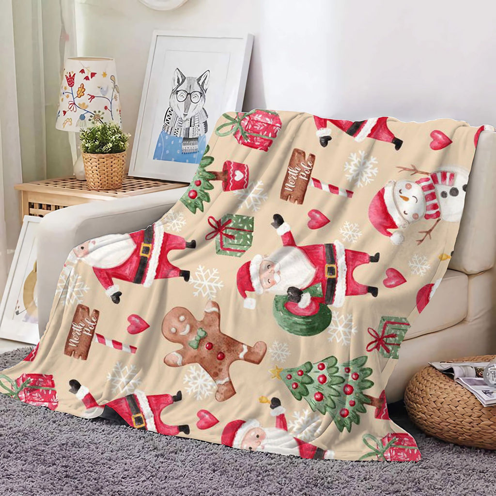Christmas Decoration Blanket Holiday Blanket Red Festive Blanket Christmas Tree Polo Sofa Blanket Flannel Blanket