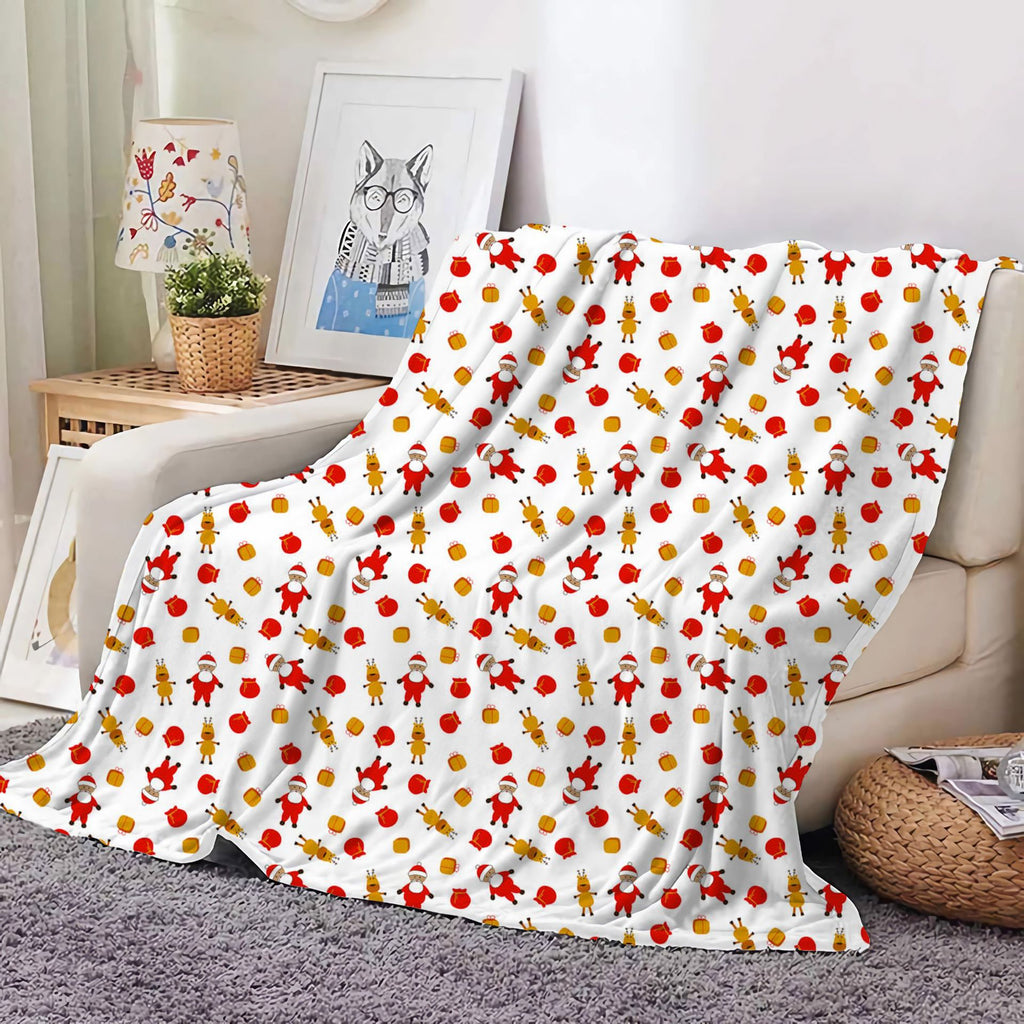 Christmas Decoration Blanket Holiday Blanket Red Festive Blanket Christmas Tree Polo Sofa Blanket Flannel Blanket
