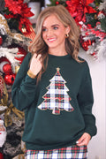 Plaid Christmas Tree Pullover