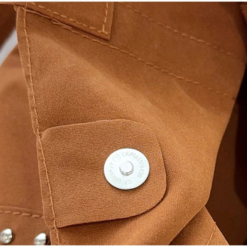 Metal Studded Tote Shoulder Bag