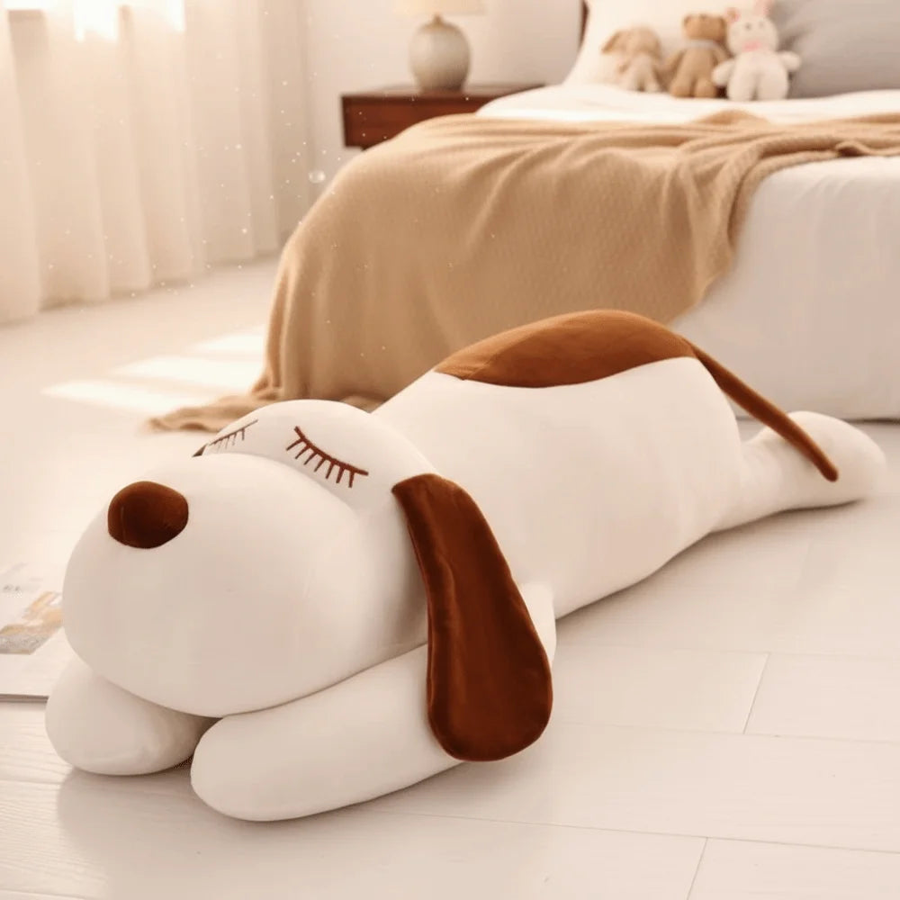 Long Lying Dog Plush Huggable Pillow