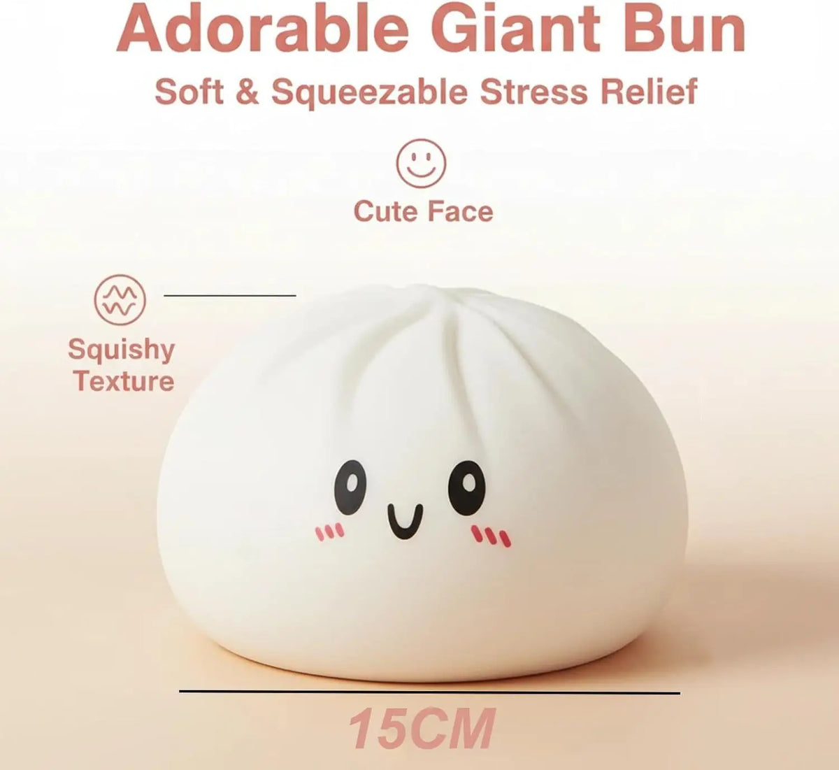 Giant Dumpling Pillow: Oversized Stress Relief Cushion Pillow Gift