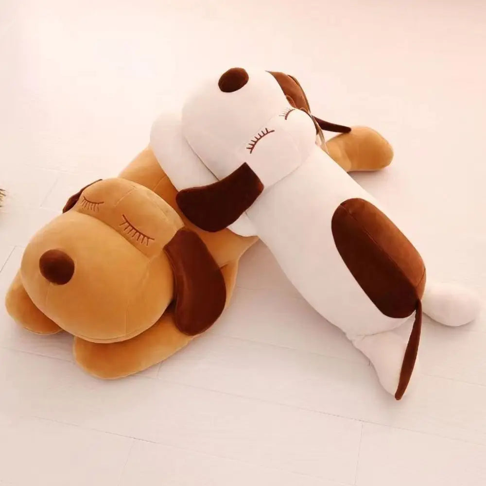 Long Lying Dog Plush Huggable Pillow