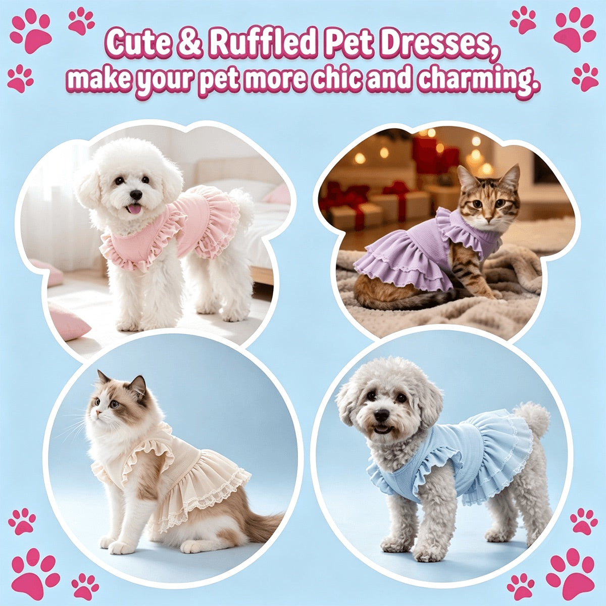 Ruffle Hem Dog Rockets Dress