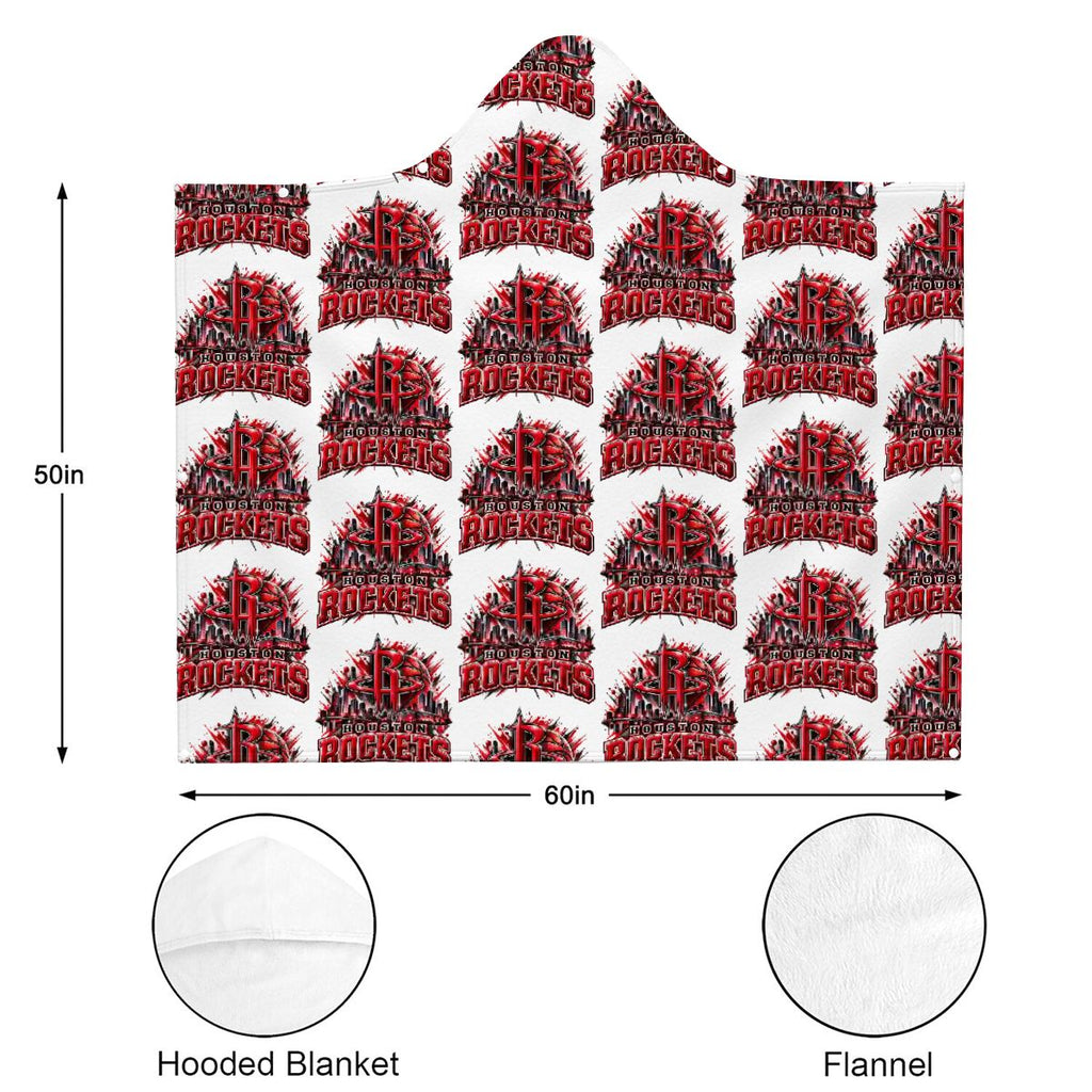 Flannel Wearable Houston ROCKETS PATTERN Blanket