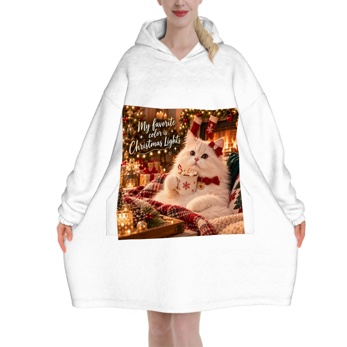 Adult Blanket Hoodie cat5browneyes