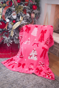 Pretty Pink Christmas Blanket